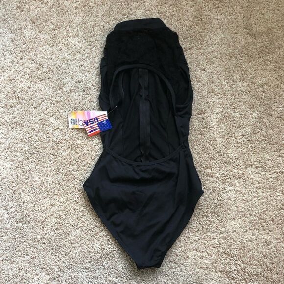 NWT High Neck Black Bodysuit - Picture 4 of 5